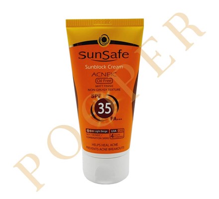 ضدآفتاب فاقد چربی سان سیف بژ روشن SPF35