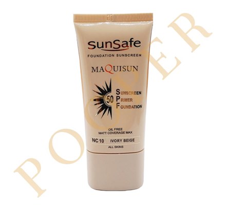 ضدآفتاب کرم پودری فاقد چربی سان سیف بژعاجی NC10 SPF 50