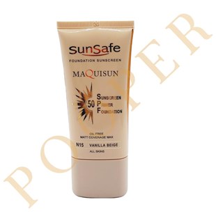 ضدآفتاب کرم پودری فاقد چربی سان سیف بژ وانیلی N15 SPF50