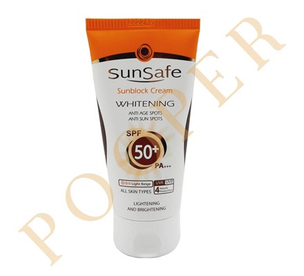 ضد آفتاب روشن کننده سان سیف بژ روشن spf50